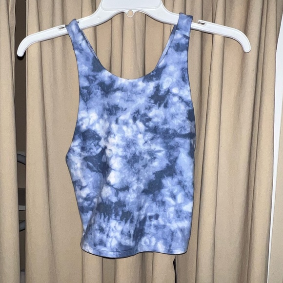 New Abercrombie and Fitch small crop top tie dye cross back thick material - Picture 1 of 5